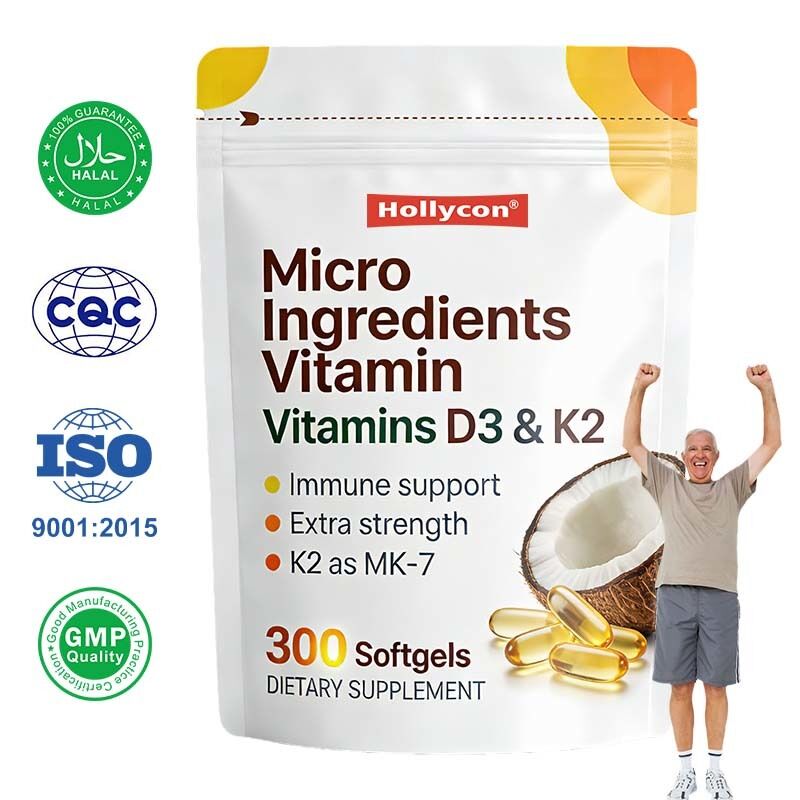 Factory Vitamins D3K2 Softgels Daily Wellness Support Overall Body Health for Adult Micro Nutrient Dietary Supplement