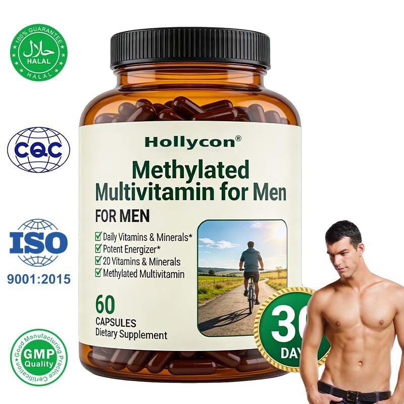 60Pcs Methylated Multivitamin Capsules for Men with Bone Health and Reproductive & Prostate Support