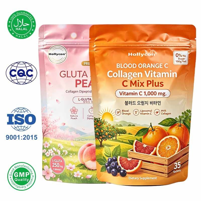 VC & Glutathione Blend คอลลาเจนปูนที่มีรสชาติผลไม้ ODM Custom Formula Daily Supplement