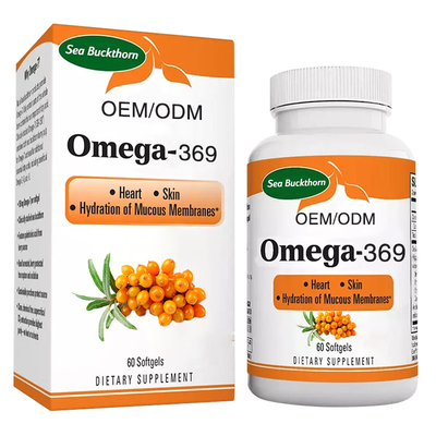 อาหารเสริม Sea Buckthorn Epa Omega 3 Softgels แบบกำหนดเองเพื่อเพิ่มภูมิคุ้มกัน