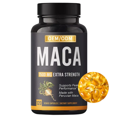 สมุนไพรธรรมชาติ Maca Root Supplement Softgel Maca 1000mg Capsules Anti Fatigue
