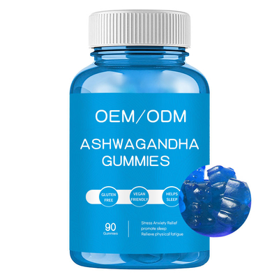 บรรเทาความวิตกกังวลความเครียด Ashwagandha เสริม Gummies Stress Balls