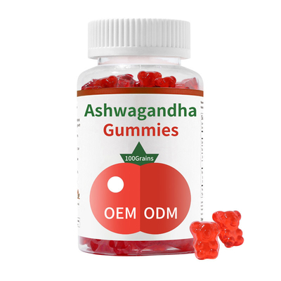 ฉลากส่วนตัว Ashwagandha อาหารเสริม Gummies ปรับปรุงการนอนหลับสำหรับผู้หญิง