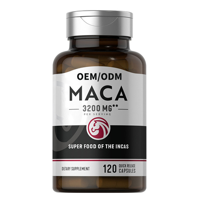 Men Health Ultimate Organic Black Maca Capsules เสริมรสชาติที่กำหนดเอง