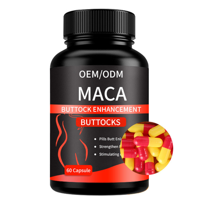 OEM Maca Root Supplement Maca Capsules สำหรับการเพิ่มประสิทธิภาพก้น 5000 Mg
