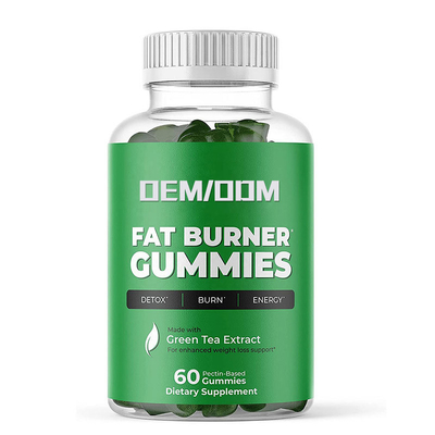 กำหนดเองมังสวิรัติไขมัน Burner Gummies อาหารเสริมเพิ่มการเผาผลาญชาเขียว