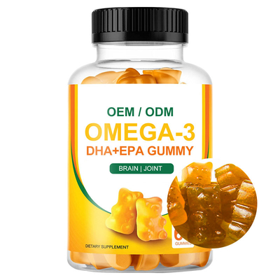 มังสวิรัติ DHA EPA Omega 3 Softgels Gummies อาหารเสริมป้องกันข้อต่อสมอง