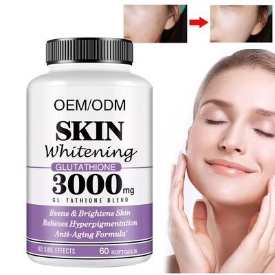 60pcs Glutathione 500mg Beauty Skin Whitening Capsules รูปแบบที่กำหนดเอง