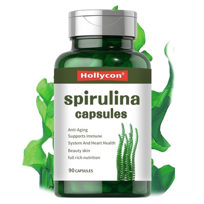 Anti - Aging Beauty Skin Spirulina Capsules ควบคุมความดันโลหิต