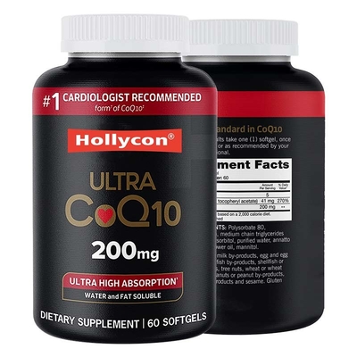 อาหารเสริมที่กำหนดเอง OEM Coenzyme Q10 อาหารเสริม Softgels