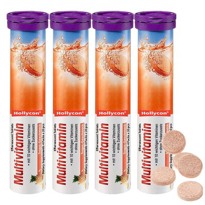 วิตามินรวม วิตามินซี ผลิตภัณฑ์เสริมอาหาร OEM 1000Mg เม็ดฟู่ 4 แพ็ค 20 ชิ้น