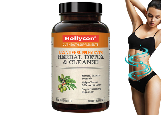 COA สมุนไพร Detox ทําความสะอาด แคปซูล 60pcs อาหารอาหารเสริมสุขภาพลําไส้