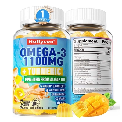 การสนับสนุน OEM DHA วิตามิน A C E ซิงค์ หอมสําหรับผู้ใหญ่ โอเมก้า-3 ยําเหลว