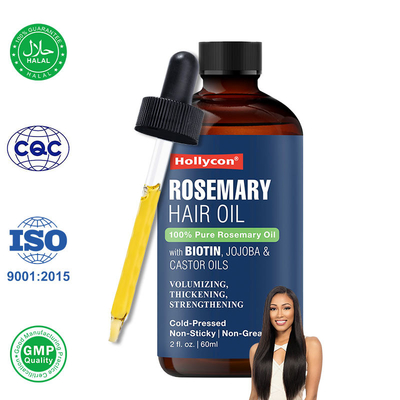 น้ํามัน Rosemary Hair Growth สําหรับการเลี้ยงผิวหนัง การป้องกันผิวหนัง การเสริมสร้างฟอลลิกุล