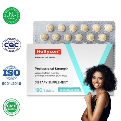 อาหารเสริมการเติบโตของผม 100mcg บิโอติน การเติบโตของผม