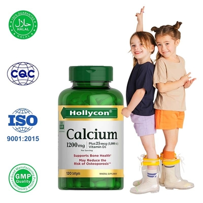 OEM Calcium Carbonate Softgels สําหรับสุขภาพกระดูกและการดูดซึมแคลเซียม
