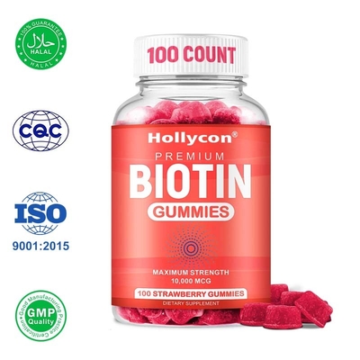 OEM Biotin Gummies ส่งเสริมการเจริญเติบโตของผม ป้องกันการผอมและการสูญเสียผม