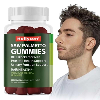 โรงงาน Saw Palmetto Gummies สําหรับชายแบบผิวหนังและโรสเตตสุขภาพดี