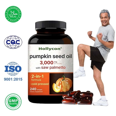 OEM น้ํามันเมล็ดหอมบริเวณบริสุทธิ์ ด้วย Saw Palmetto น้ํามันเมล็ดหอม Softgels
