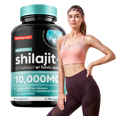 OEM Pure Himalayan Shilajit 10000mg แคปซูล Shilajit ออร์แกนิค สําหรับการสนับสนุนภูมิคุ้มกัน