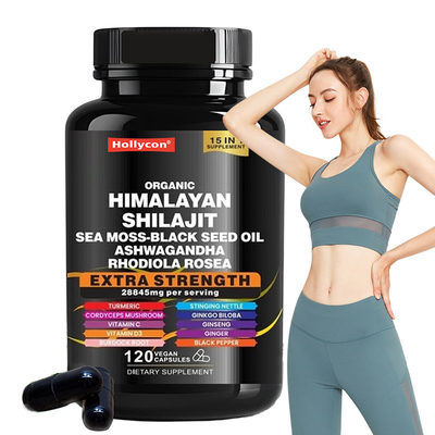 OEM Organic Pure Himalayan Shilajit Capsules สําหรับการสนับสนุนระบบภูมิคุ้มกัน