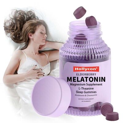 Factory Melatonin Sleep Gummies L-Theanine Nighttime Sleep Aid Help Fall Asleep